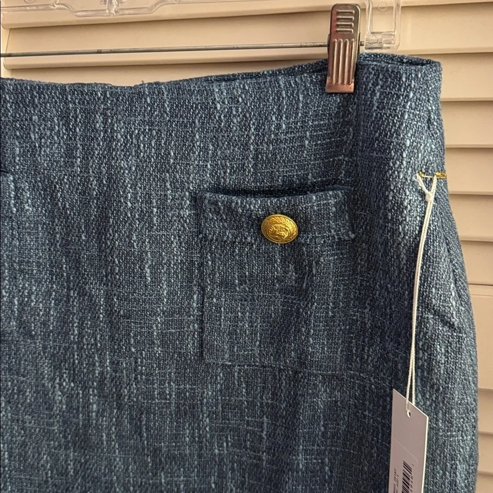 Bishop And Young Ultra Violet Parker Tweed Skirt In Azul NWT Size Large Anthro